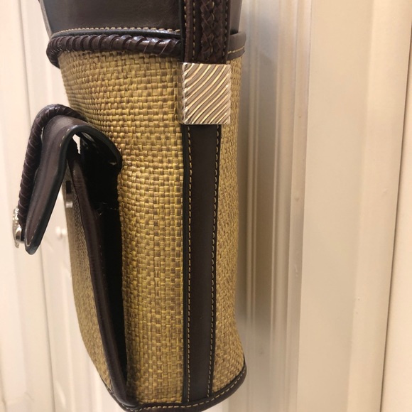 New! Super cute. Organize yourself w/this Pretty, Burlap, Silver, Brown NWOT - Picture 4 of 16